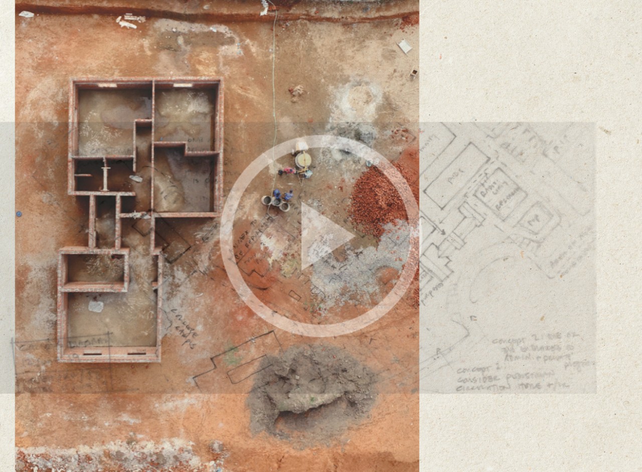 Aerial view of a building in Malawi
