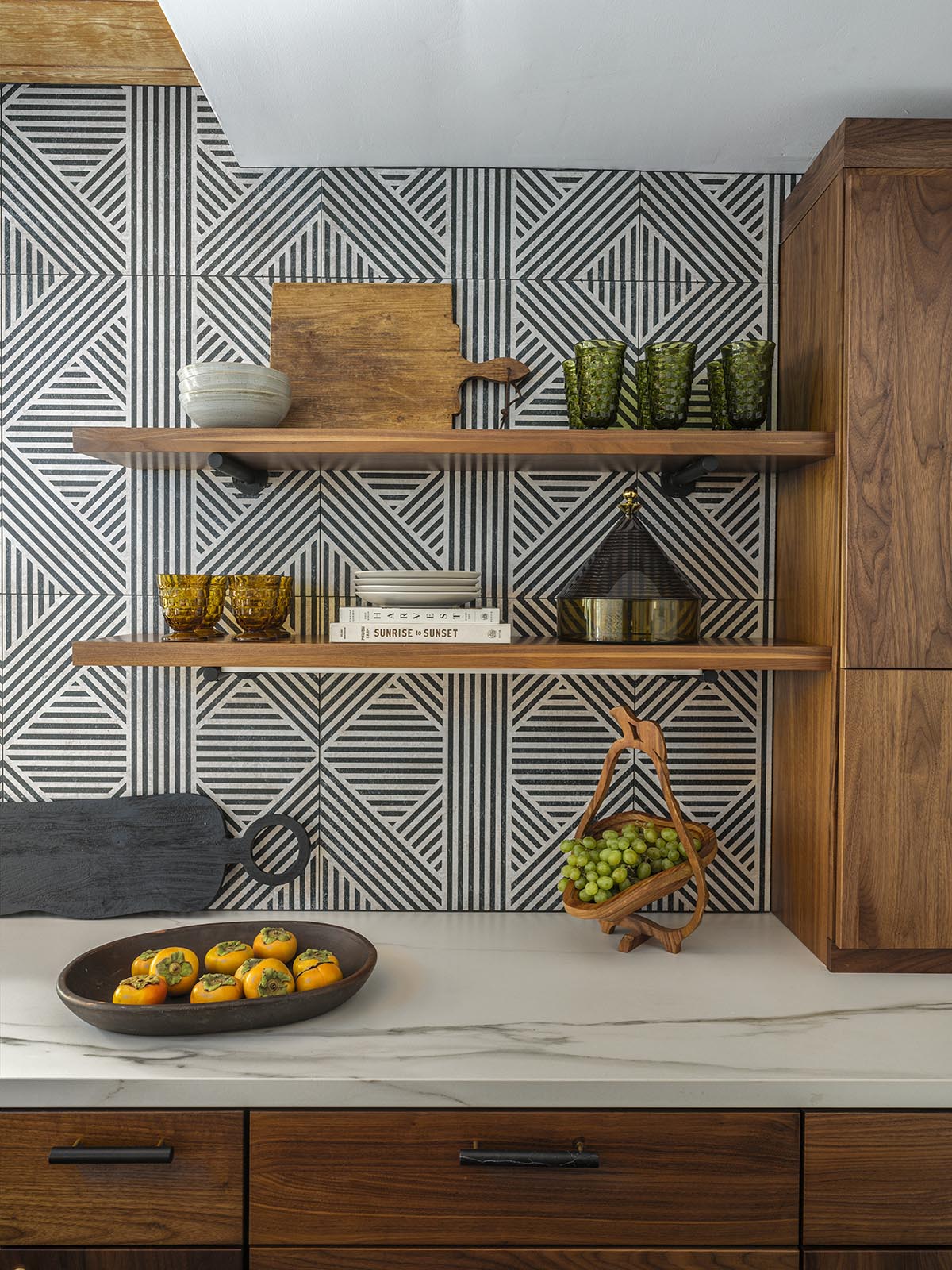 This image shows a kitchen counter designed by Jefferson alum Nureed Saeed.