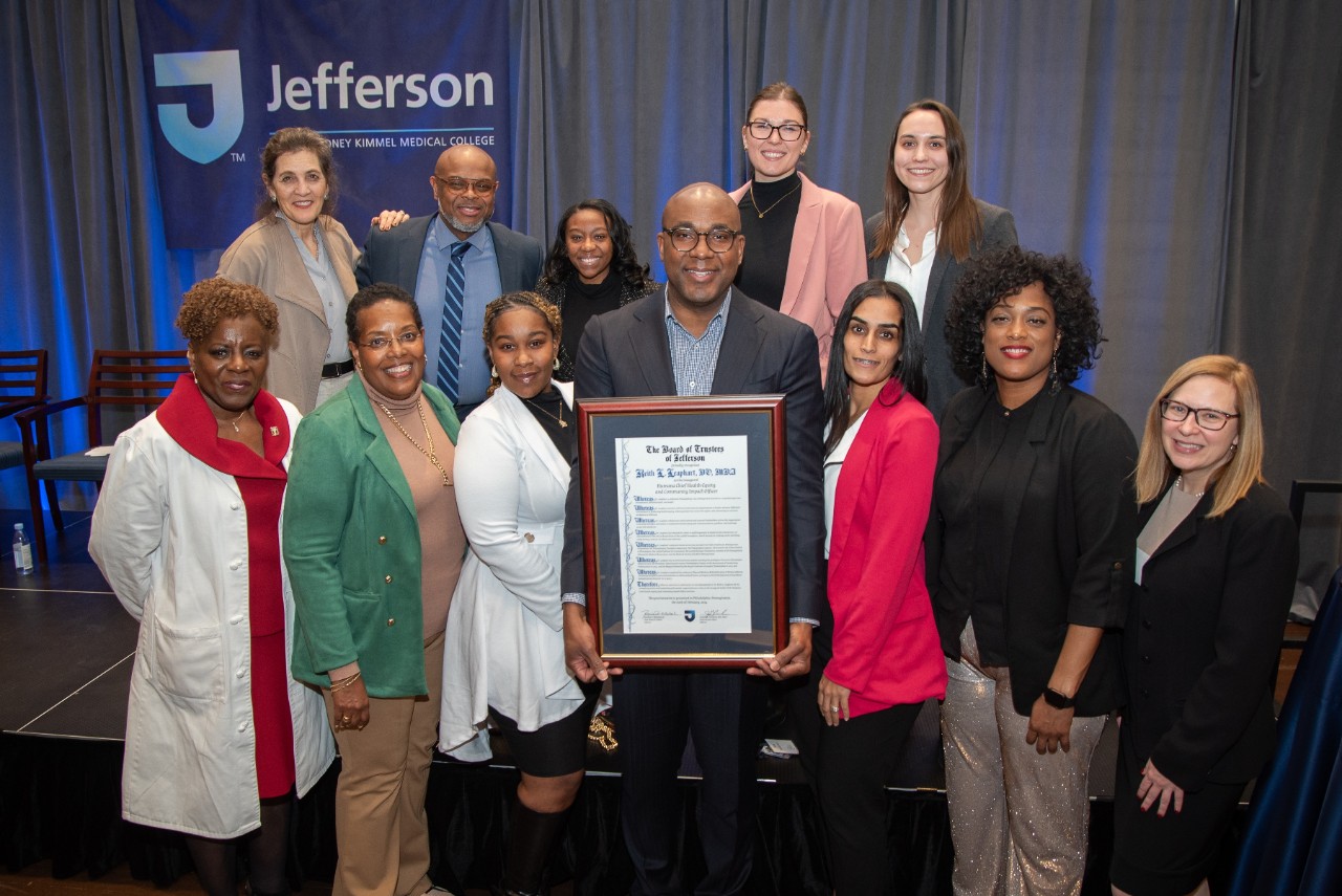 Keith L Leaphart, DO, MBA celebrating Endowed Position